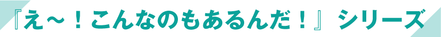 え～！こんなのもあるんだ！シリーズ